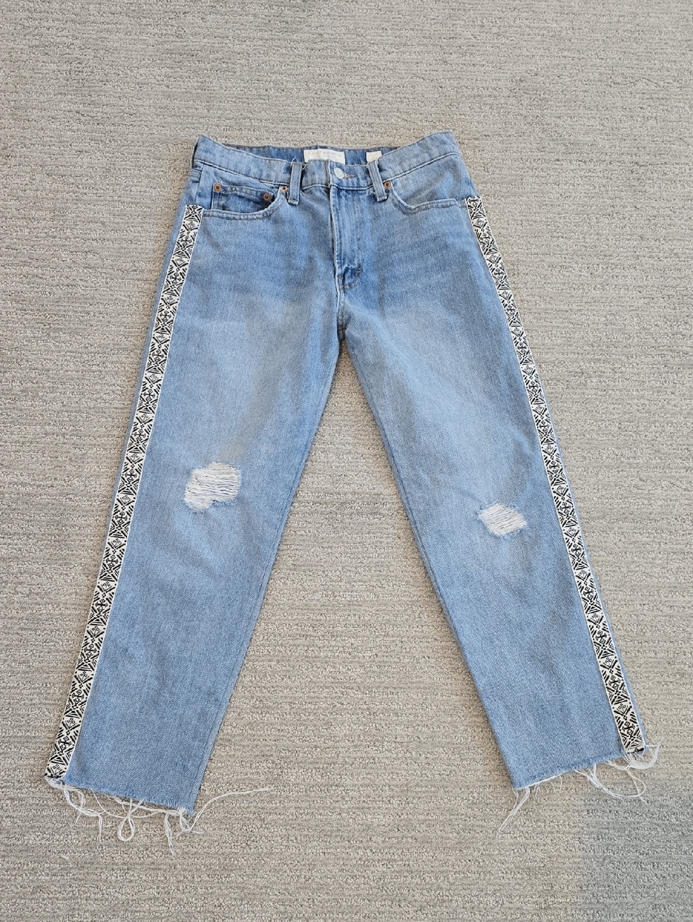Lucky Brand Relaxed Taper Jeans With Side Stripe Pattern